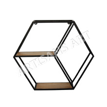 ARTISANS HANGER Hexagonal Metal Wall Plant Rack, Feature : Antique, Vintage, Multiuse, Strong, Storage Etc