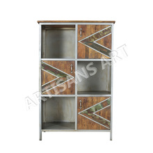 Reclaimed Wood and Metal Storage Cabinet, Feature : Vintage, Industrial, Strong, Durable Hardware