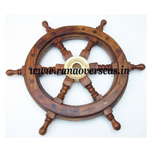 Wooden Brass Fitting Ship Wheels, For Home Decoration, Feature : Eco-Freindly