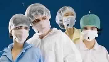 Non-Woven Polypropylene Cleanroom Bouffant Caps, Size : 18cm