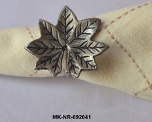 Brass Antique Finish Flower Napkin Ring, Feature : Stocked