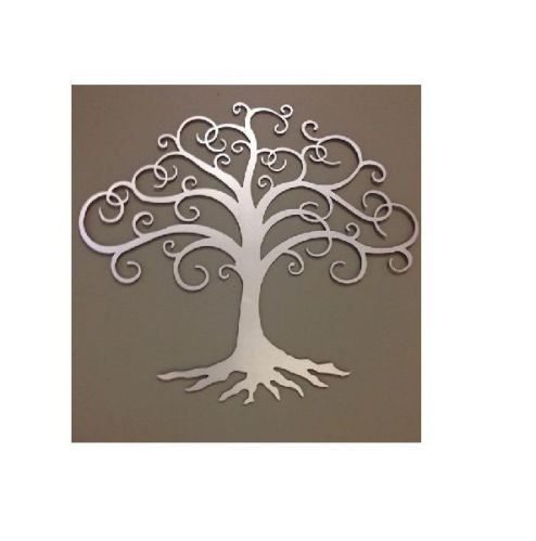 HHO Hanging Silver Tree Wall, Color : Depend On The Finish