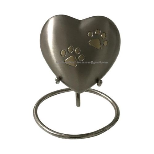 Heart Shape Grey Brass Keepsake