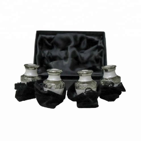 H2O Metal Pearl White Mini Keepsake, For Human Ashes