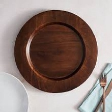 Round Shape Wood Charging Plates, Color : Depend On The Finish