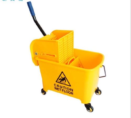 Single Bucket Wringer Trolley, For Industrial, Color : Yellow