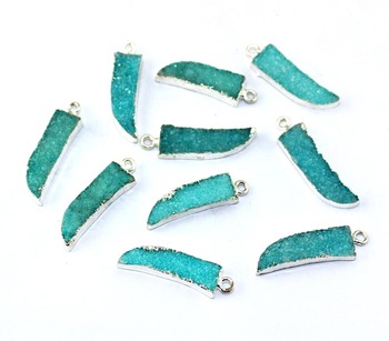 Natural Skyblue Druzy Connector