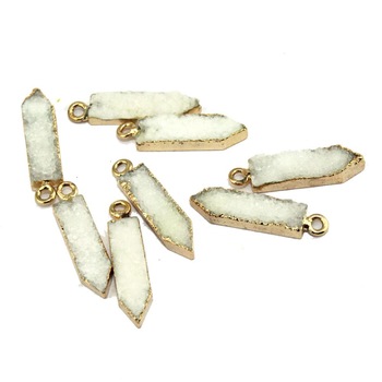 Natural White Druzy Connector Jewelry