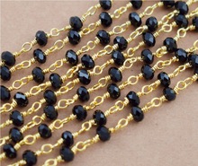 Black Spinel Faceted Wire Gemstone Chain, Gender : Children's, Men's, Unisex, Women's