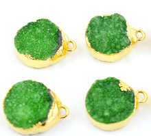 Genuine Green Druzy Connector