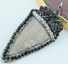Zee Rodium Arrowhead Gemstone Handmade Electroformed Pendant, Occasion : Party