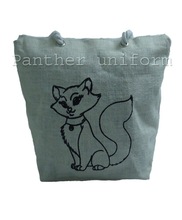 Rope Handle Jute Beach Bag