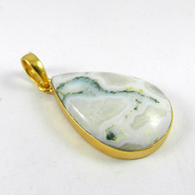 Ishugems Moss Agate Pendant