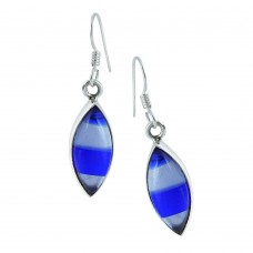 Sightly!! 925 Sterling Silver Glass Earrings