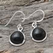 925 STERLING SILVER BLACK ONYX EARRING