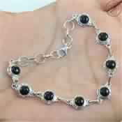 Black Onyx Gemstone Bracelet