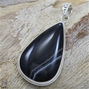 Botswana Agate Gemstone Silver Pendant