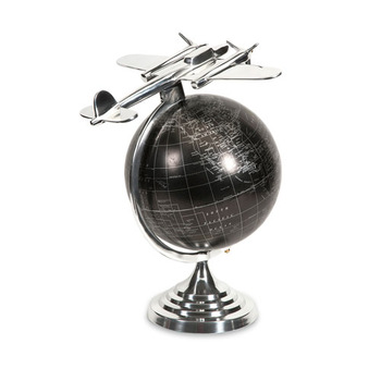 Metal Polish Aeroplane Globe