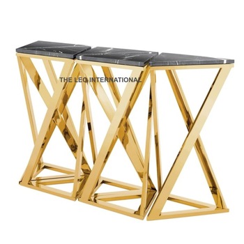 Metal X Legs Console Table, For Home Furniture, Size : CUSTOMISED