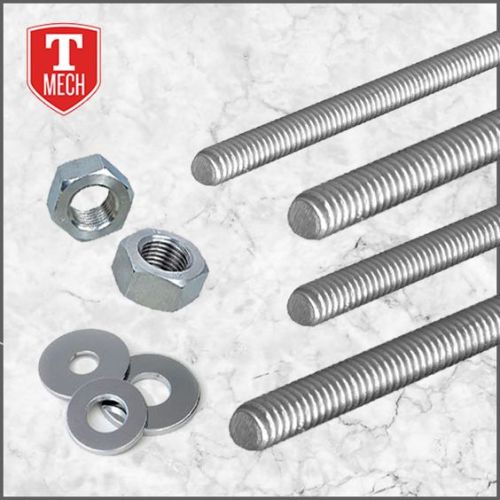 Steel Galvanized Threaded Rod, Brand Name : T-Mech