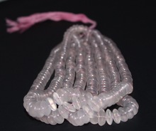 Natural Rose Quartz Beads Plain Saucer Bead