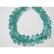 Modigems Apatite Drops Faceted Beads, Size : 4*6, 5*7, 6*8