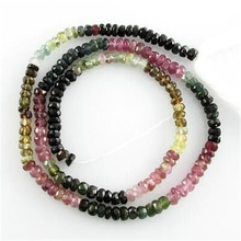 Roundell Multi Tourmaline Beads Faceted, Size : 3-6mm