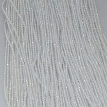 E Stone Micro Faceted Rondelle Beads, Color : White
