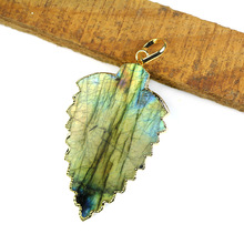 Coszcalt Exports Labradorite Stone Electroplated Pendant