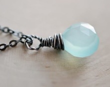 Coszcatl Exports Silver Aqua Chalcedony Pendant, Occasion : Party