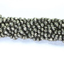 Strand Semi Precious Stone Pyrite Beads, Color : Silver