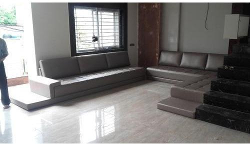 Polished Plain Leather Corner Sofa Set, Size : Multisizes