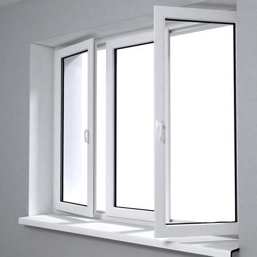 Swing Polished UPVC Flush Casement Window, Opening Pattern : Horizontal