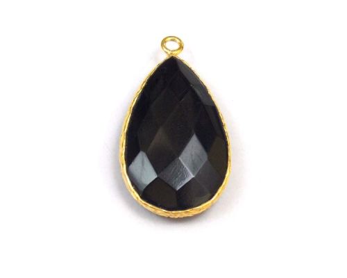 Brass Black Onyx Bezel Connector