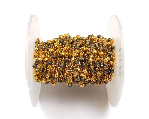 Multi Pyrite Beaded Rosary Chain