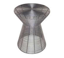 HHO Iron Wire Tea Table, Color : Black Matte