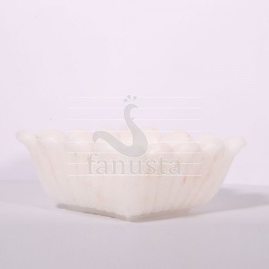 Square Wax Tray With Two Floating Candles