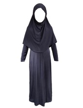 Girls MetallicBlue Colour Straight Fully Stitched Burkha