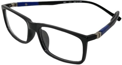 Justkartit Office Wear Rectangle Shape Black AND Blue Color Unisex Full Rim Spectacle Frame