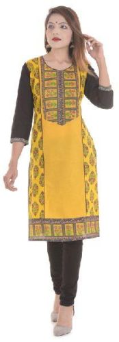 Indian Design Printed Womens Kurti Dress, Size : L, XL, XXL