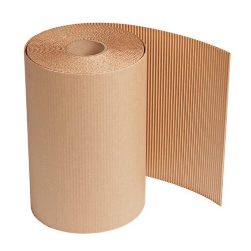 Plain Single Face Corrugated Rolls, Color : Brown