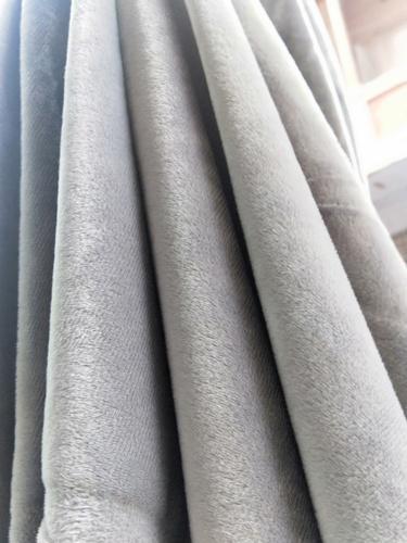 Grey Velboa Fur Fabric, Pattern : Plain