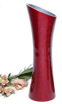 GOOD DESIGN Metal Slim Vase, For Serving, Color : Copper Antique