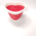 Portable Heart Plastic Folding Bucket, Capacity : 10l