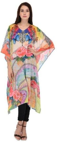 Polyester Printed Multicolor Beach Kaftan, Size : XS, XL, XXL