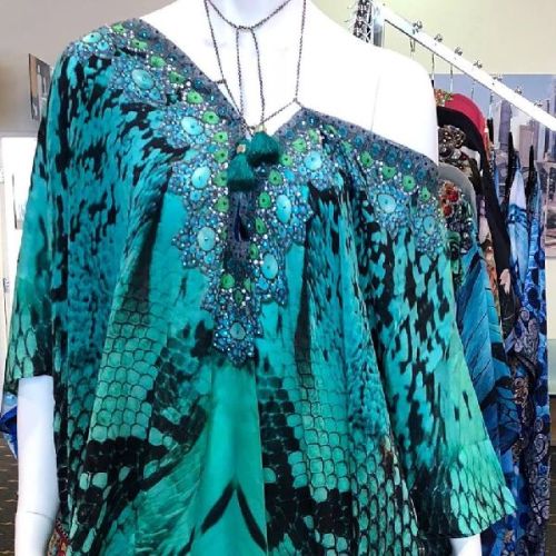 Printed Silk Kaftan, Occasion : Beach Wear