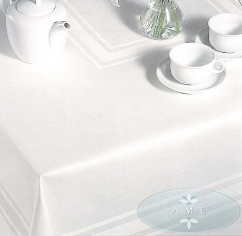 Cotton Fabric White Satin Band Tablecloth Party Wear