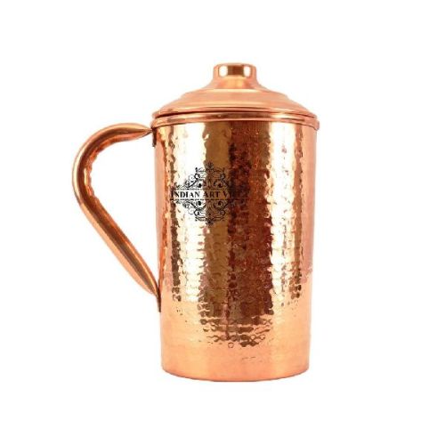 Copper Hammered Design Jug Pitcher 1840 ML