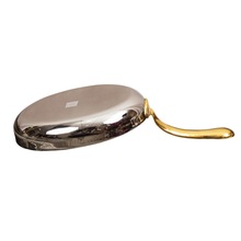 Steel Oval Serving Fry Pan, Color : Silver