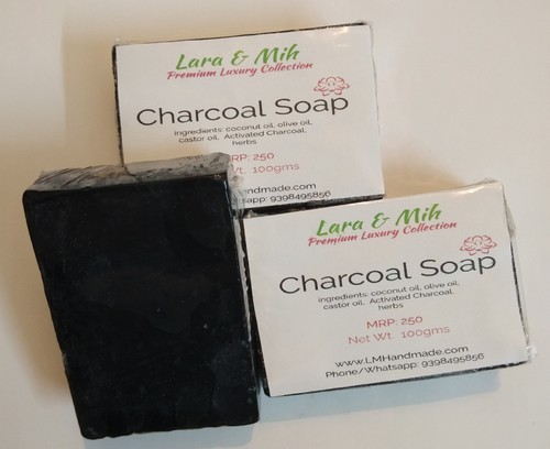 Acne Control Activated Charcoal Soap, Color : Black